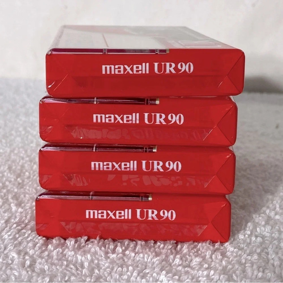 Vintage 90s Maxell UR90 Blank Audio Cassette Tapes  x4 - Picture 5 of 11